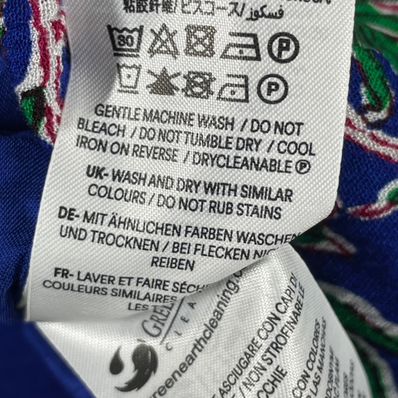 NEW Boden Skirt Womens 12 blue green floral circle preppy colorful casual - Picture 7 of 10